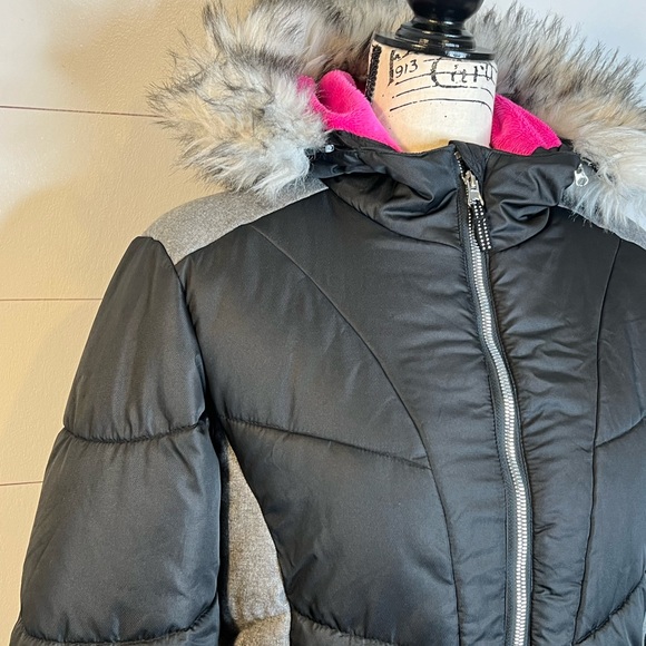 ZERO X POSUR GIRLS BLACK HOODED PUFFER COAT SZ XL-16 - Picture 9 of 10